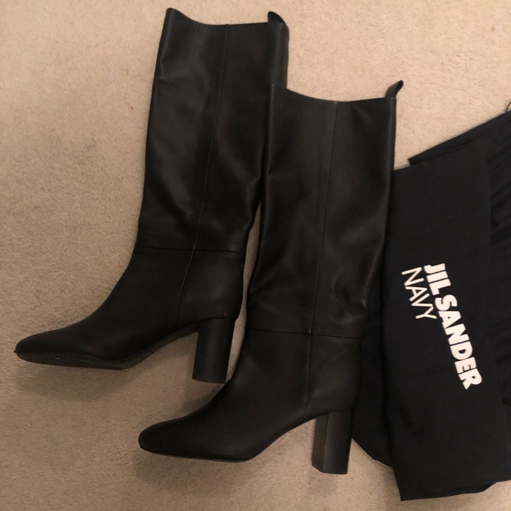 jil sander navy vero cuoio boots